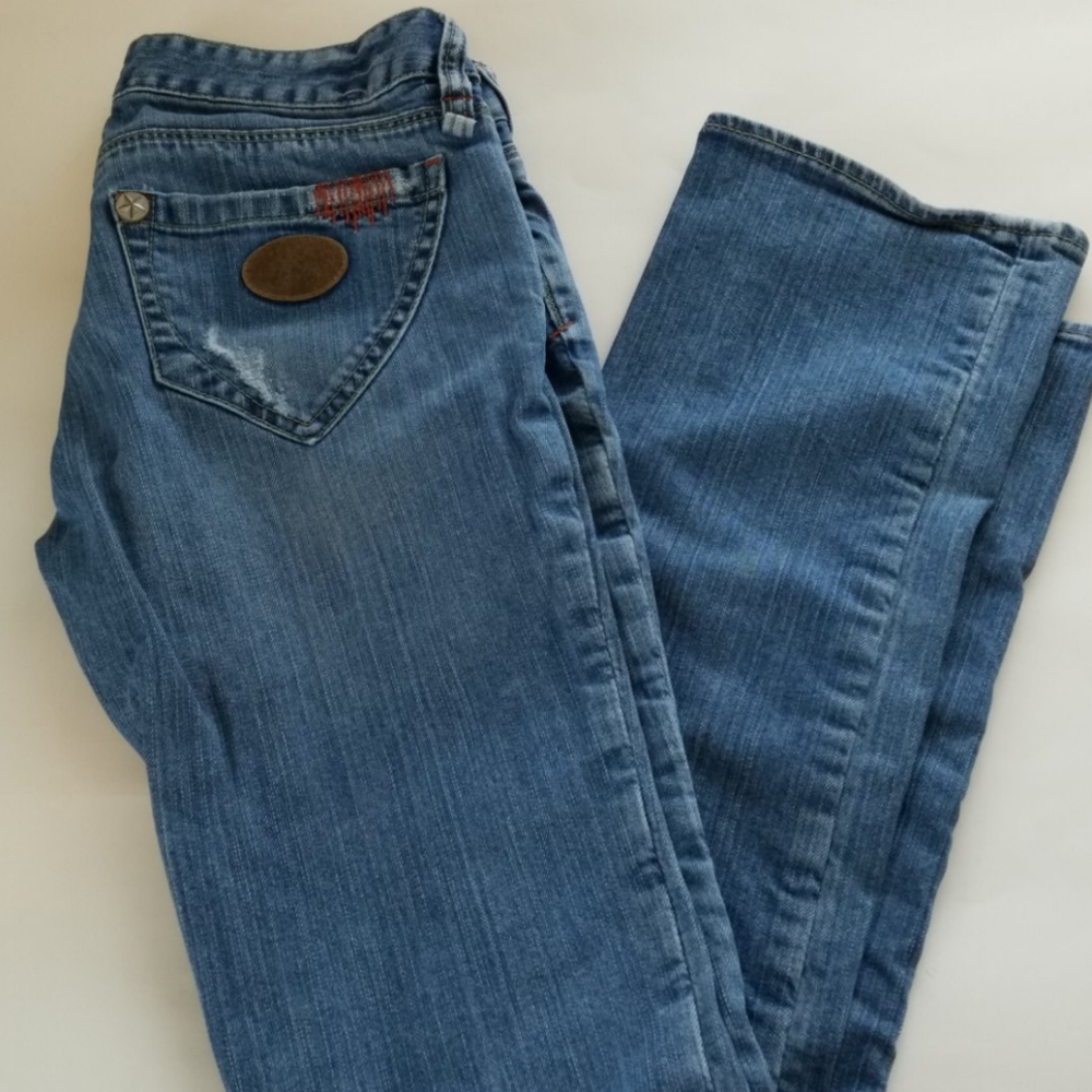 BCBGIRLS Joey Distressed Western Jeans Size 27